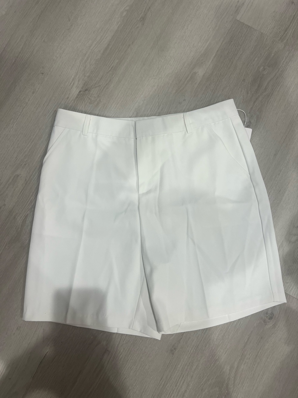 Crisp White Tailored Skirt